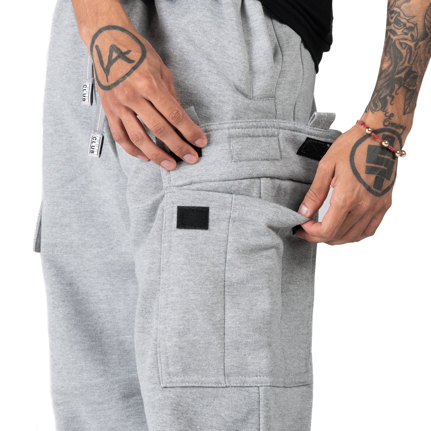 Pro Club Heavyweight Fleece Cargo Pants Heather Grey