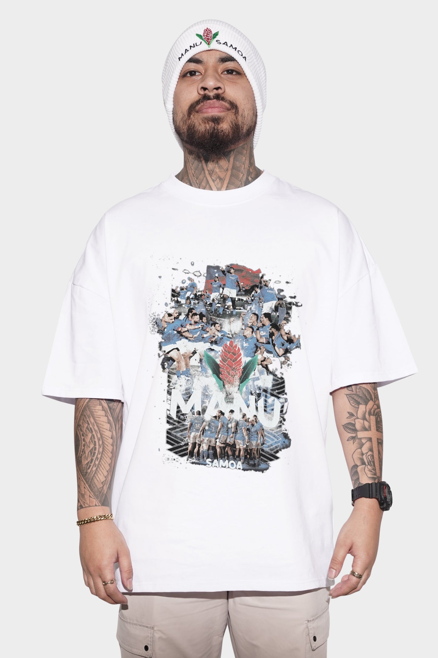 Manu Samoa Siva Tau Tee White