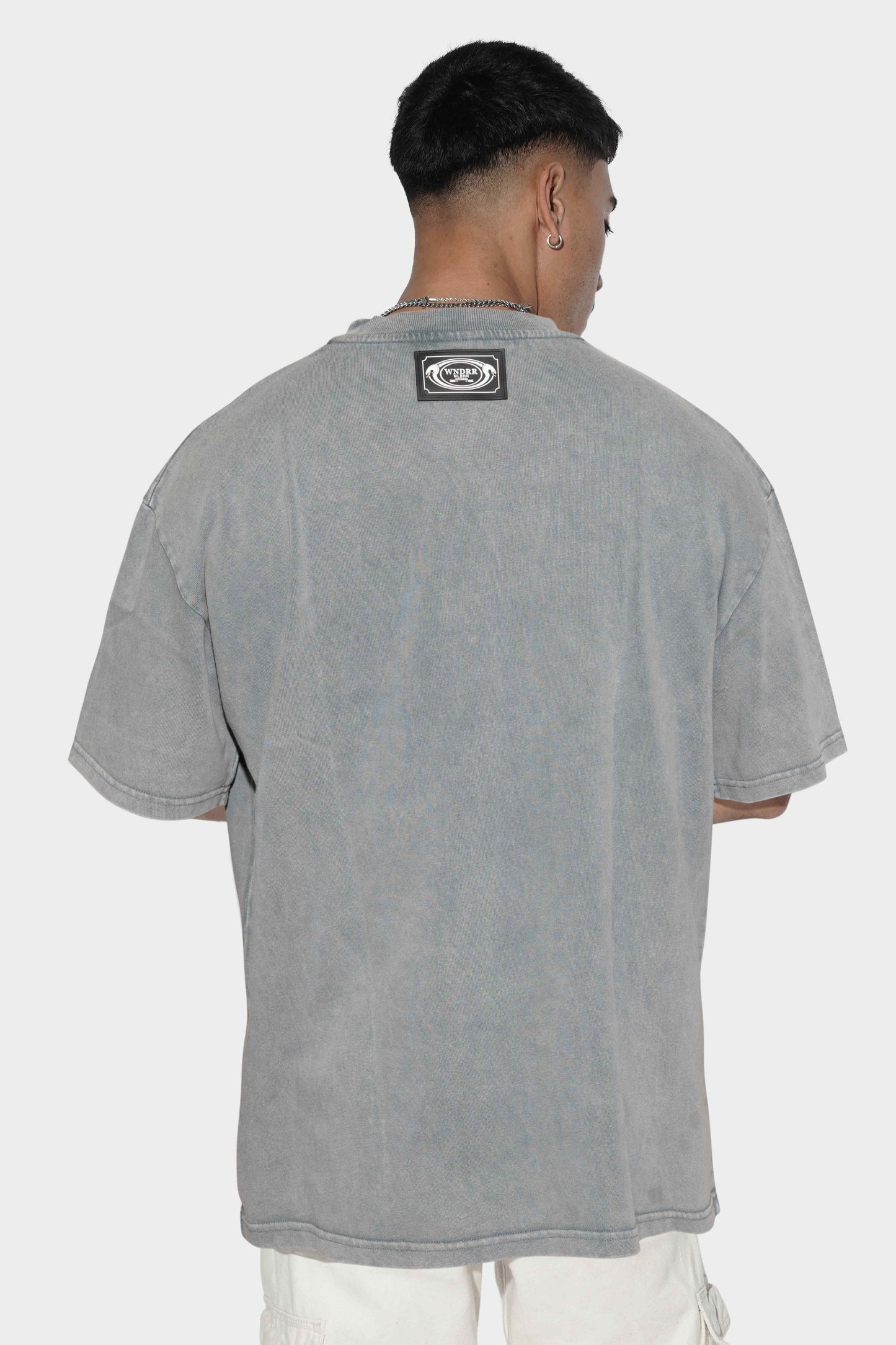 WNDRR Constrict Heavy Weight Tee Washed Grey S