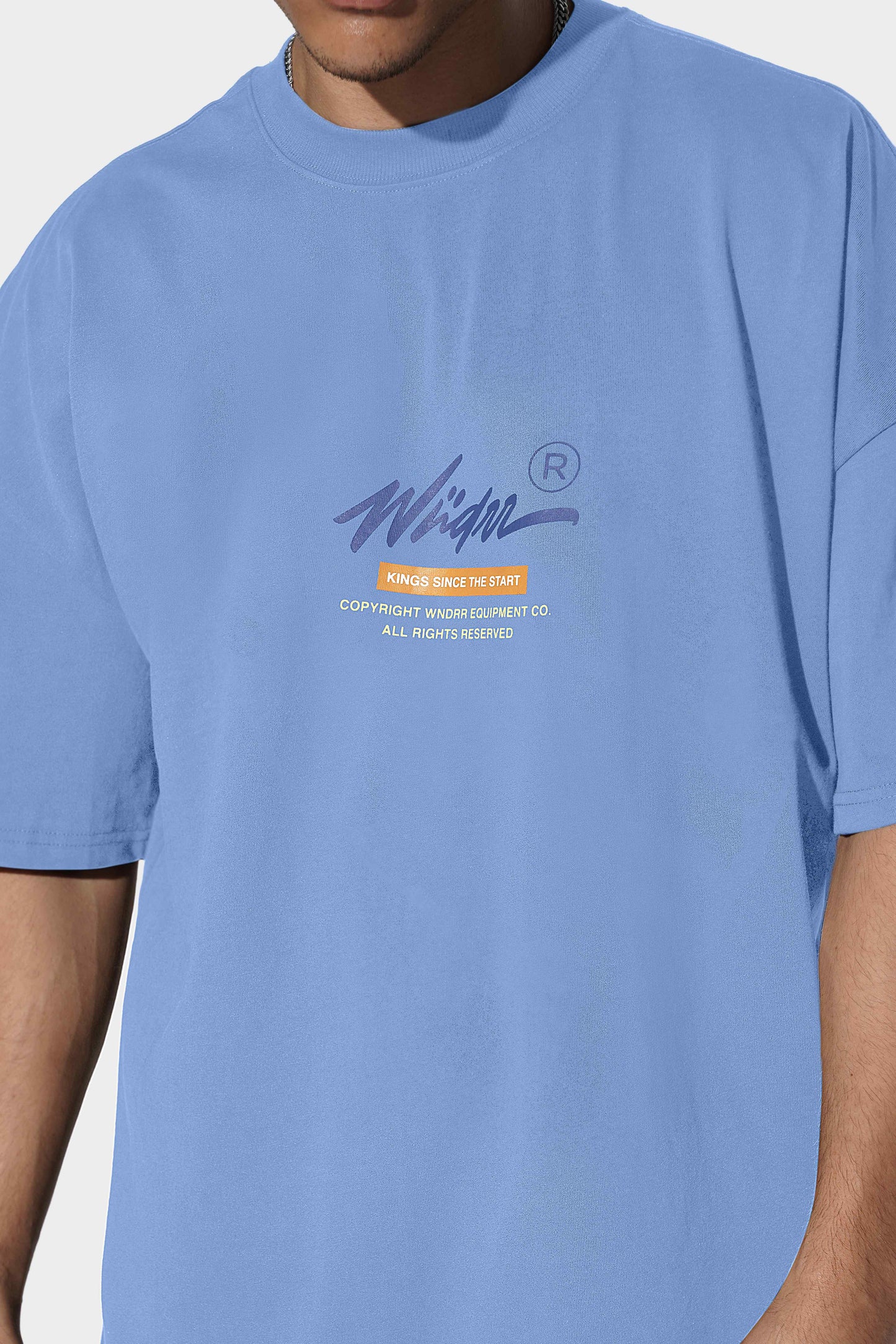 WNDRR Reclaim Box Fit Tee Air Blue S