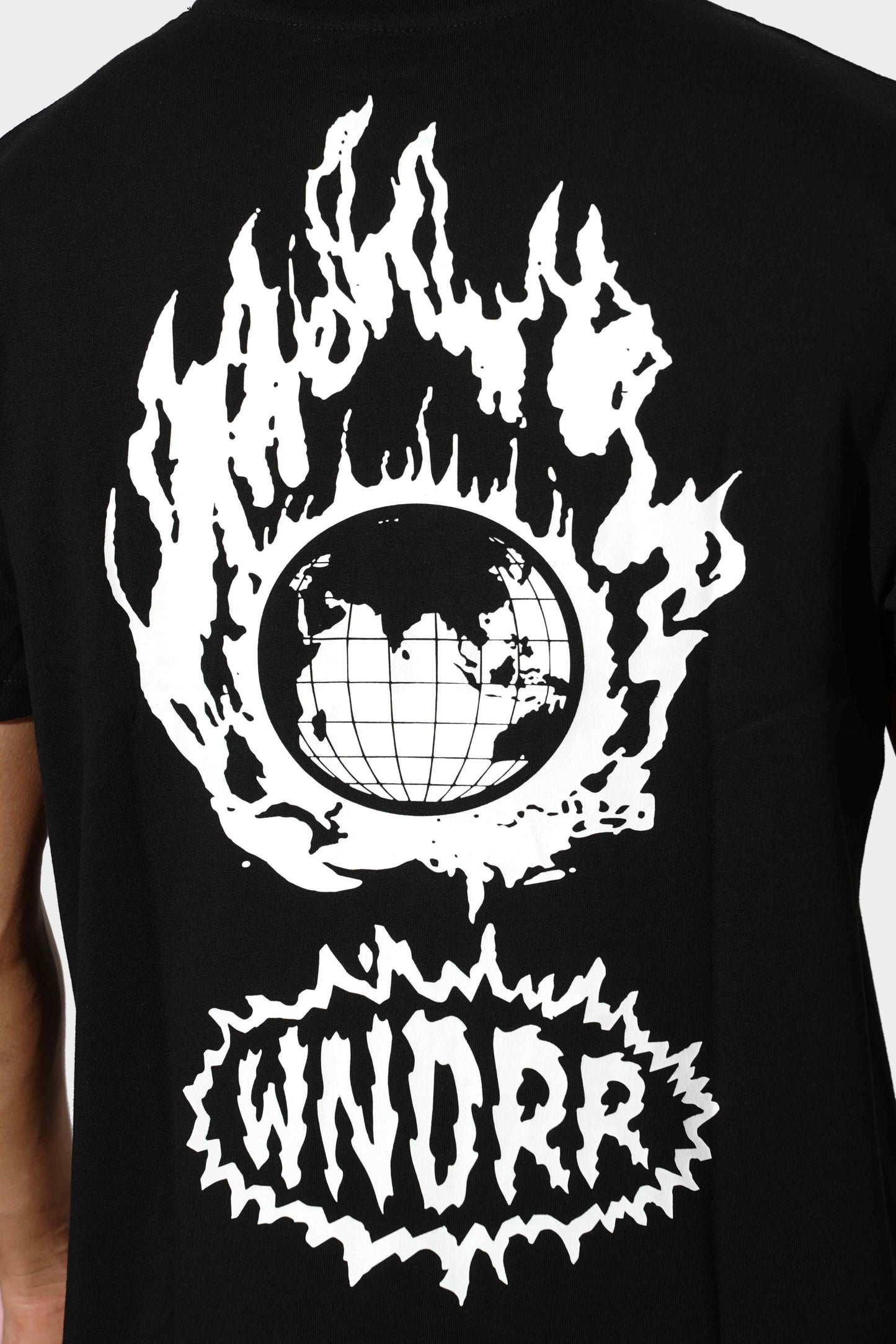 WNDRR Ablaze Box Fit Tee Black