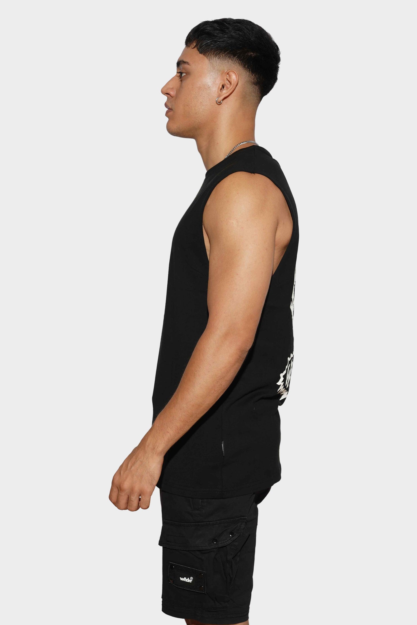 WNDRR Ablaze Muscle Top Black