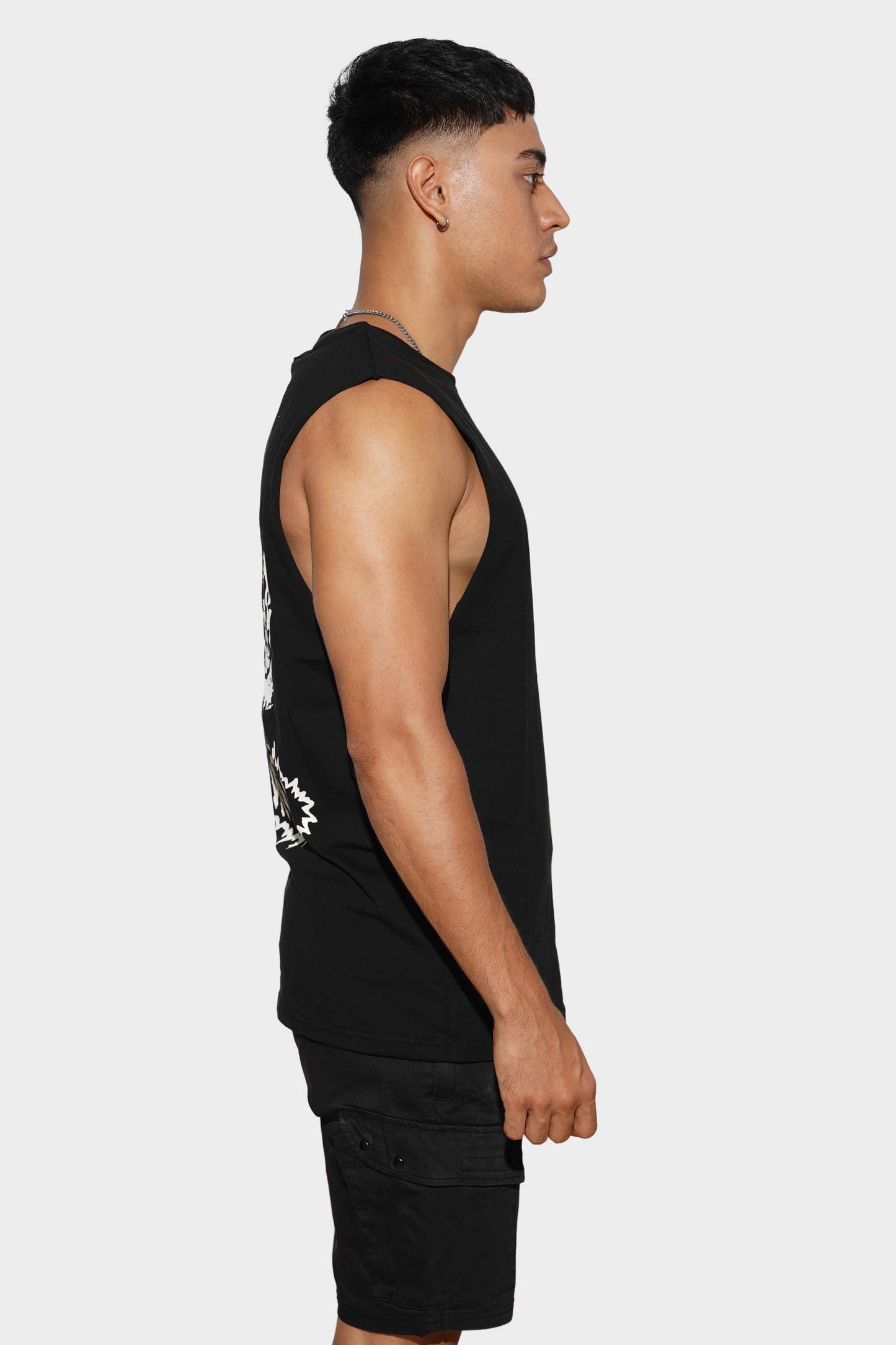 WNDRR Ablaze Muscle Top Black