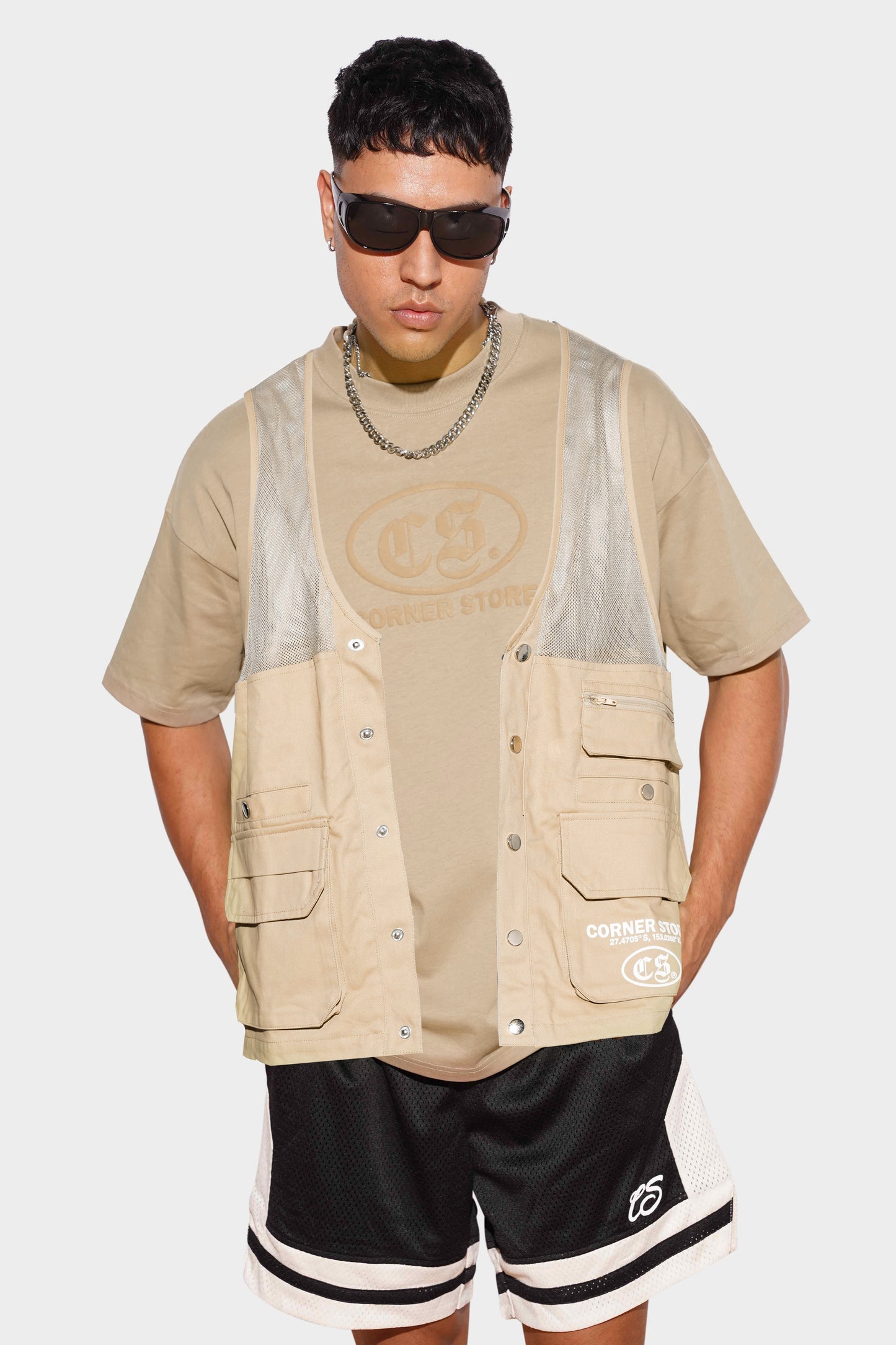 Corner Store Hype Tech Vest Tan