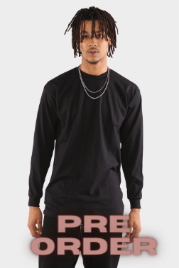 PRE ORDER - Pro Club Heavyweight Long Sleeve Tall Tee Black