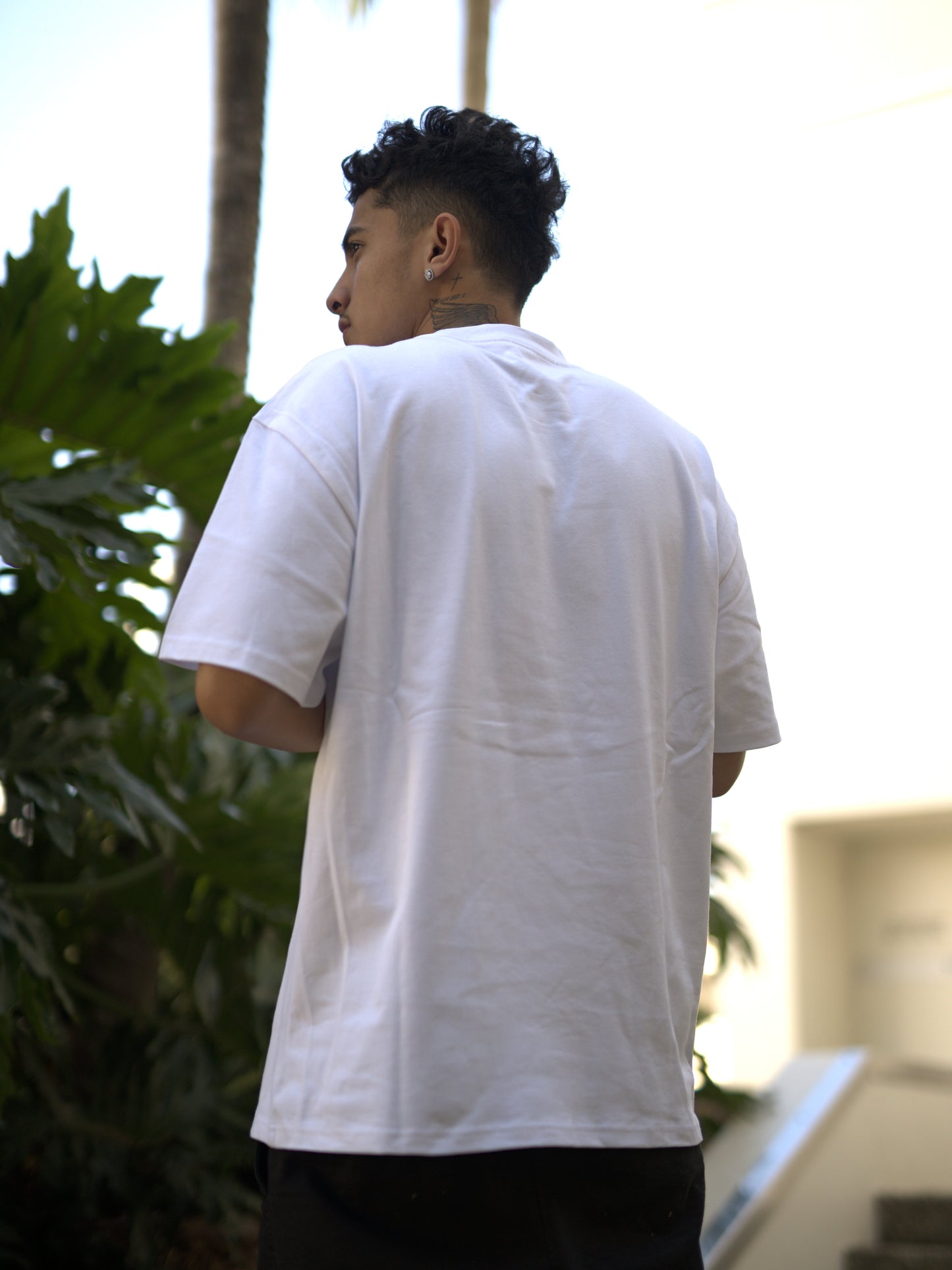 Staple Heavy College Tee White Metallic Gold
