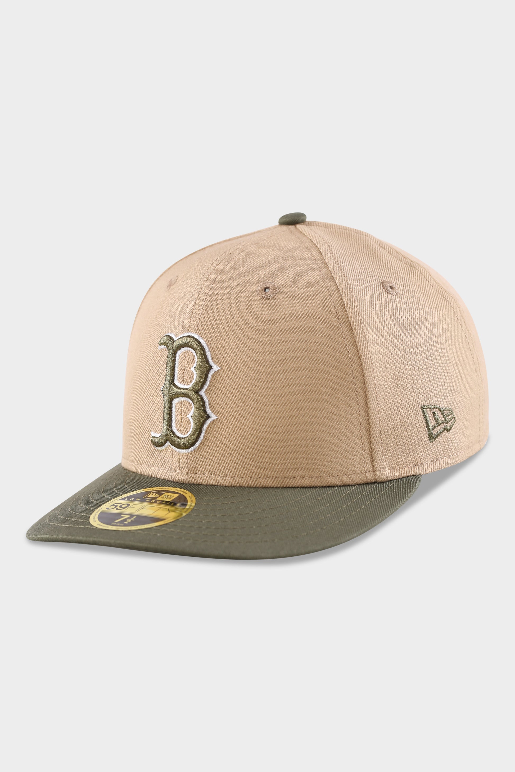 New Era 5950 Red Sox Camel/New Olive Angnle