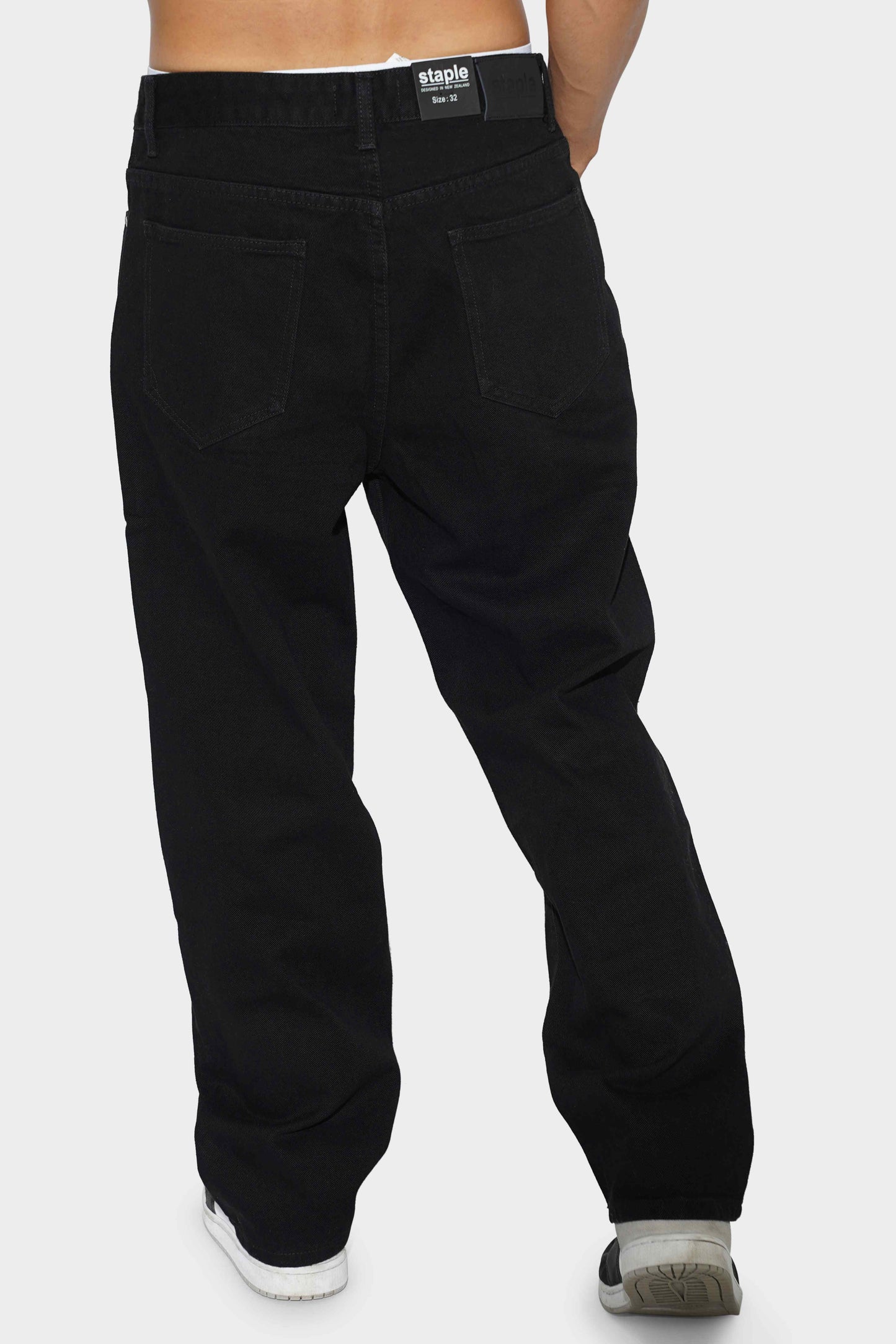Staple Distraught Baggy Jeans Black