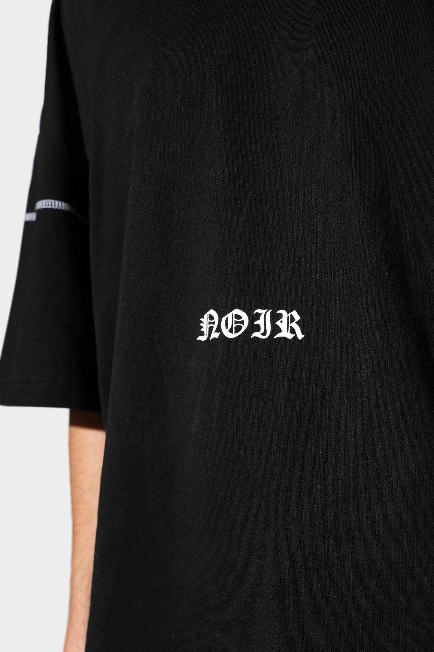 Noir Contrast Stitch Tee Black/White