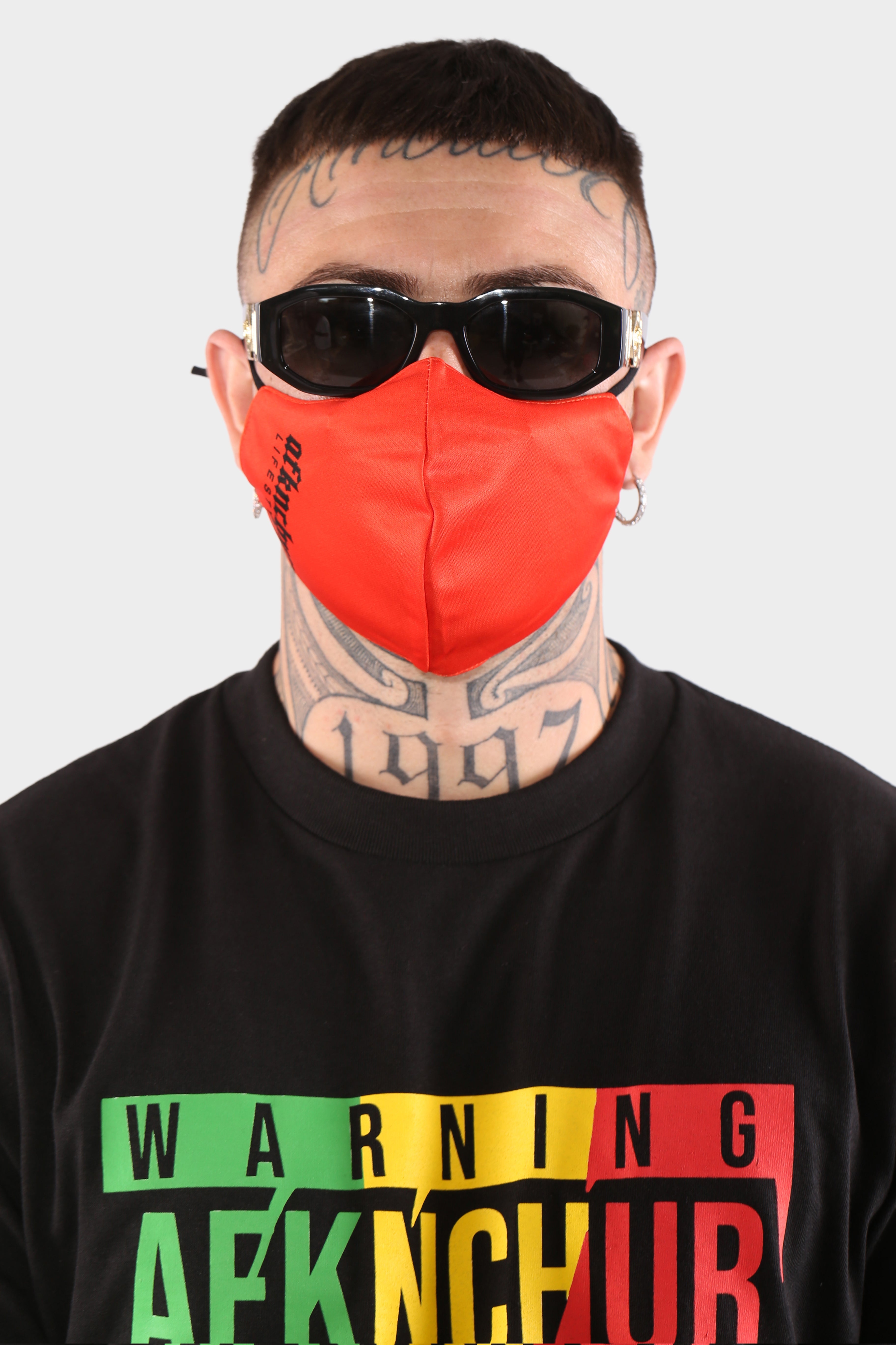 AFKNCHUR Lifestyle Vert Mask Red/Black