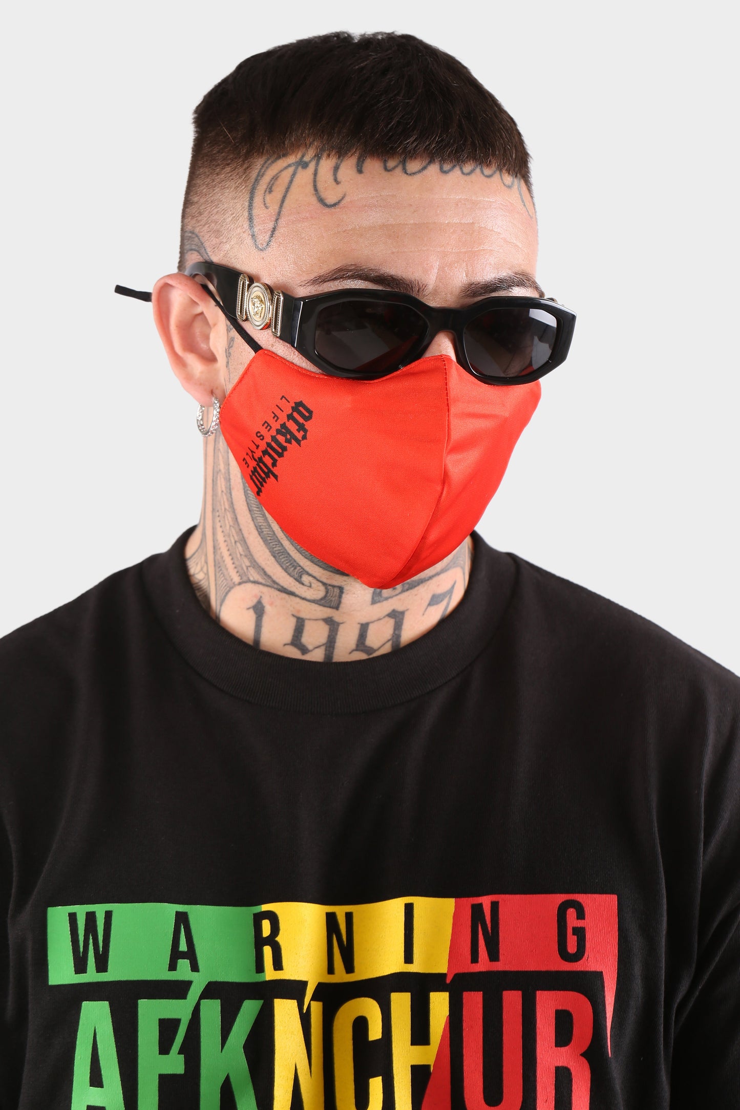 AFKNCHUR Lifestyle Vert Mask Red/Black