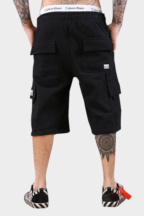 Pro Club Fleece Cargo Shorts Black