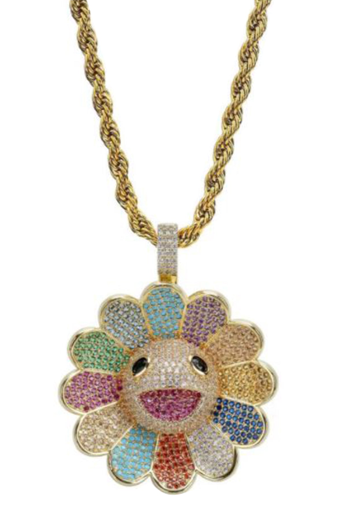 Staple 14k Gold Murakami Flower Spinner Pendant