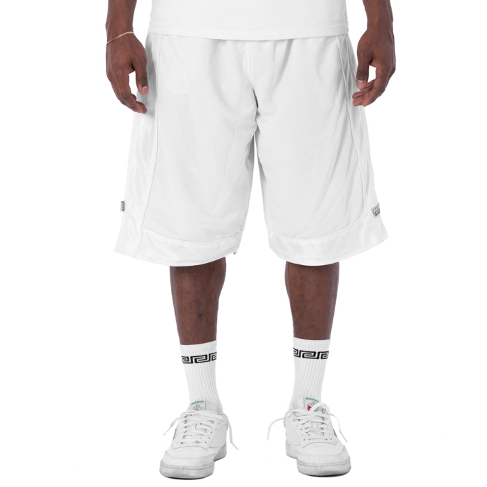 Pro Club Heavyweight Mesh Basketball Shorts White