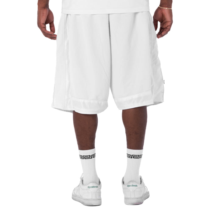 Pro Club Heavyweight Mesh Basketball Shorts White
