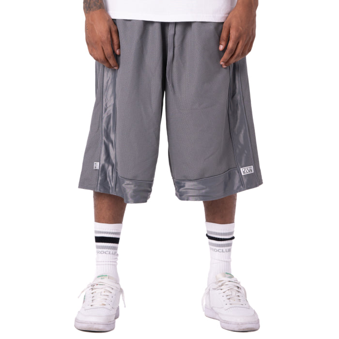 Pro Club Heavyweight Mesh Basketball Shorts Grey